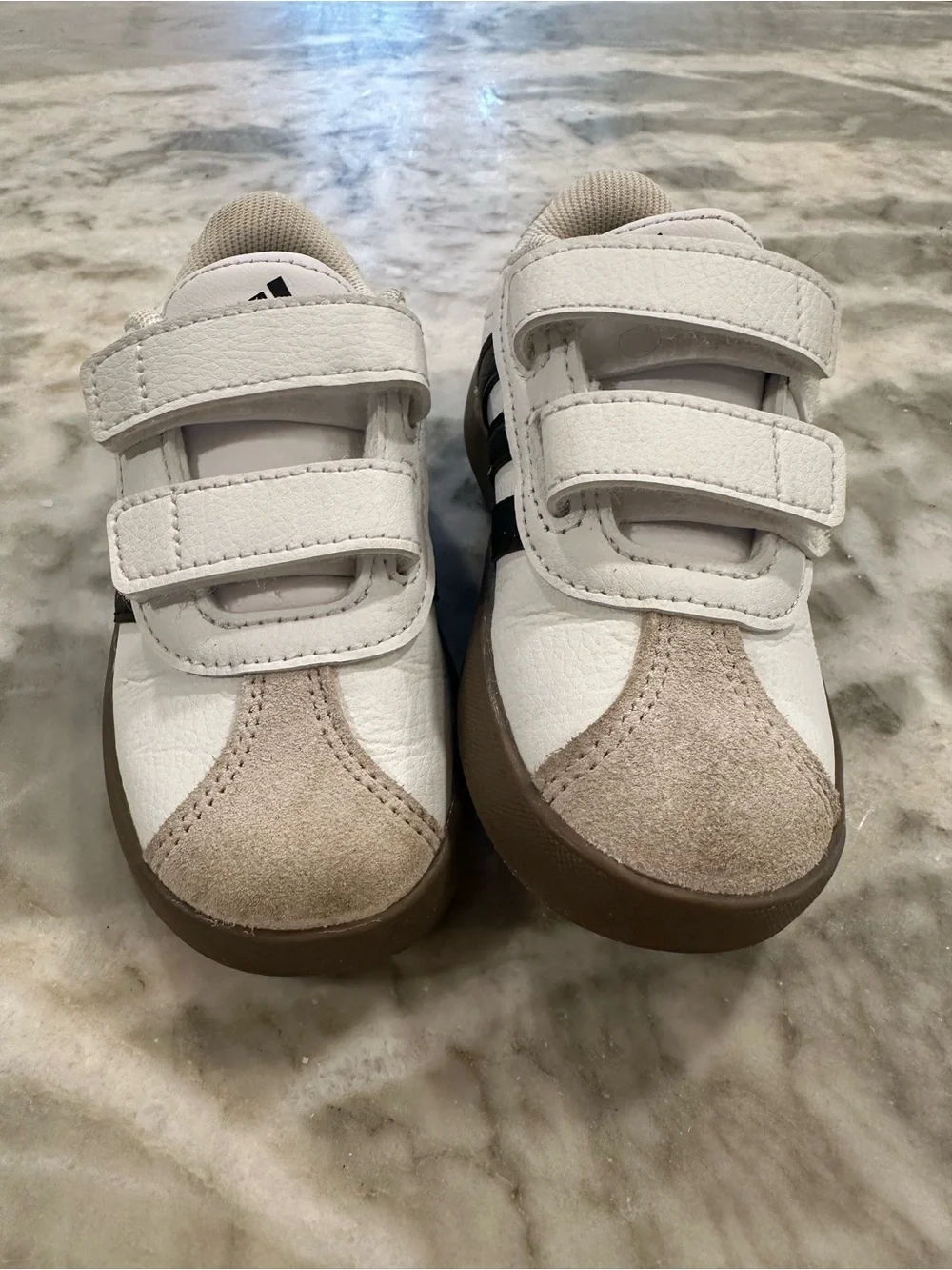 Adidas Court Shoe - Toddler - black and white